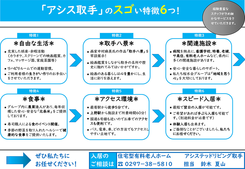 アシステッドリビング取手特徴